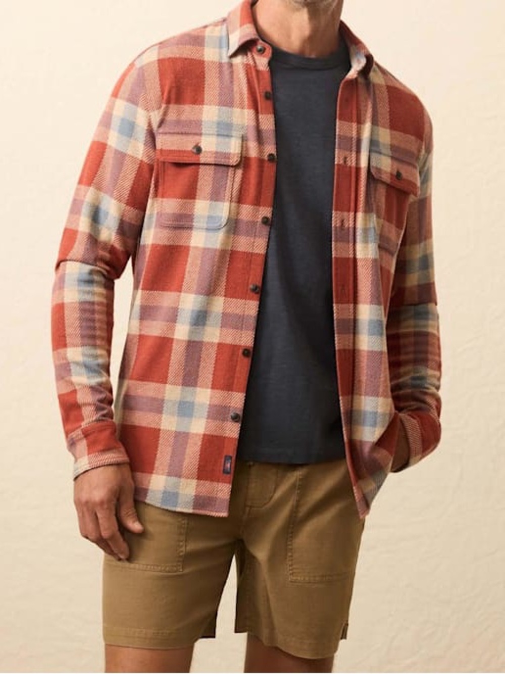 NWT Faherty Legend Sweater Shirt Copper Falls Plaid Flannel Big Tall 1XLT Mens